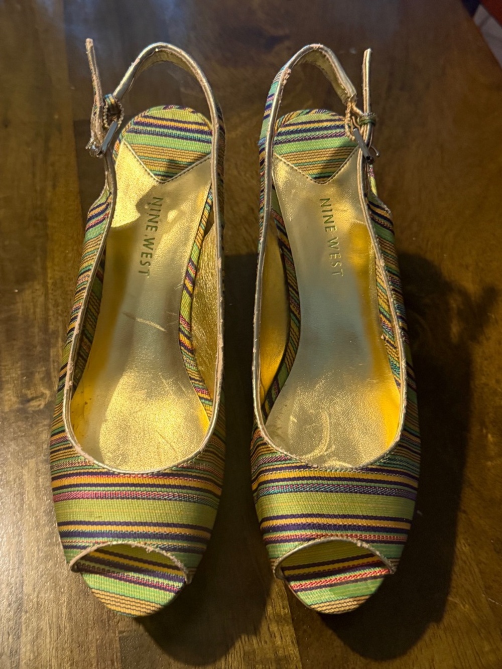 Satin Wedge Nine West Sandals